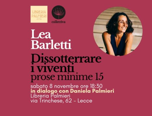 Lea Barletti presenta “Dissotterrare i viventi” alla Libreria Palmieri