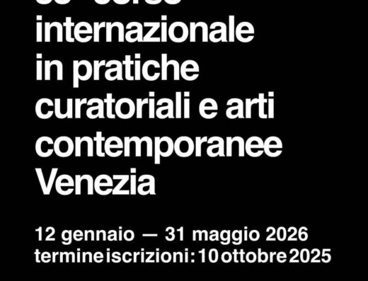 APERTE LE ISCRIZIONI AL 33° CORSO IN PRATICHE CURATORIALI E ARTI CONTEMPORANEE